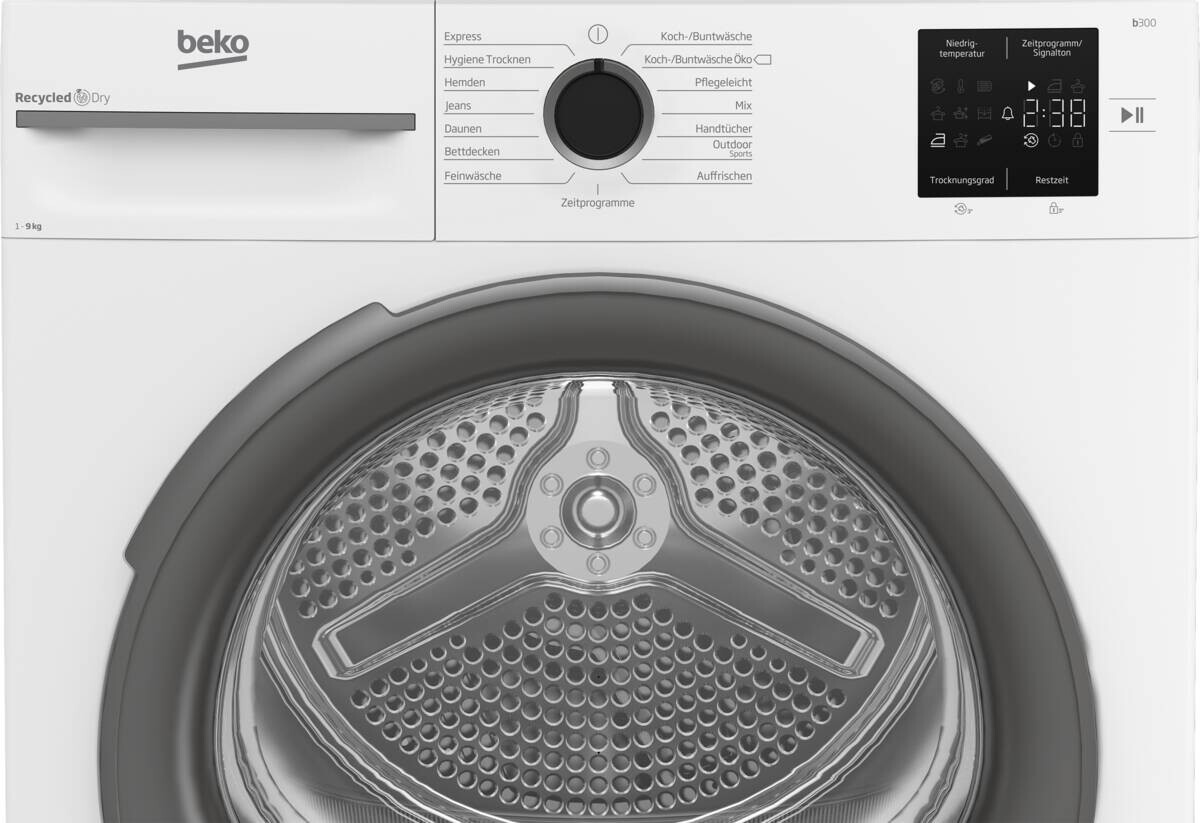 Beko Wärmepumpentrockner BM3T39210W1 weiß B/H/T: ca. 59,8x84,6x60,7 cm ca. 9 kg