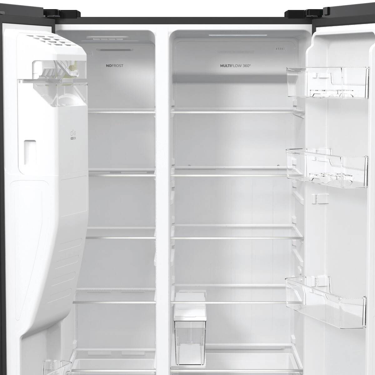 Gorenje Side-by-Side NRR9ESBXL Ice Crushed schwarz B/H/T: ca. 92x179x70 cm