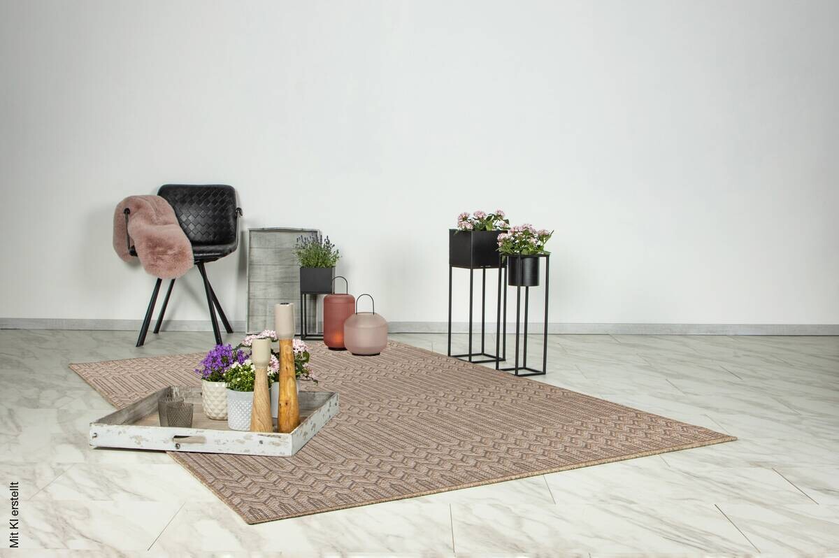 Kayoom Teppich Sindra 125 natur B/L: ca. 160x230 cm