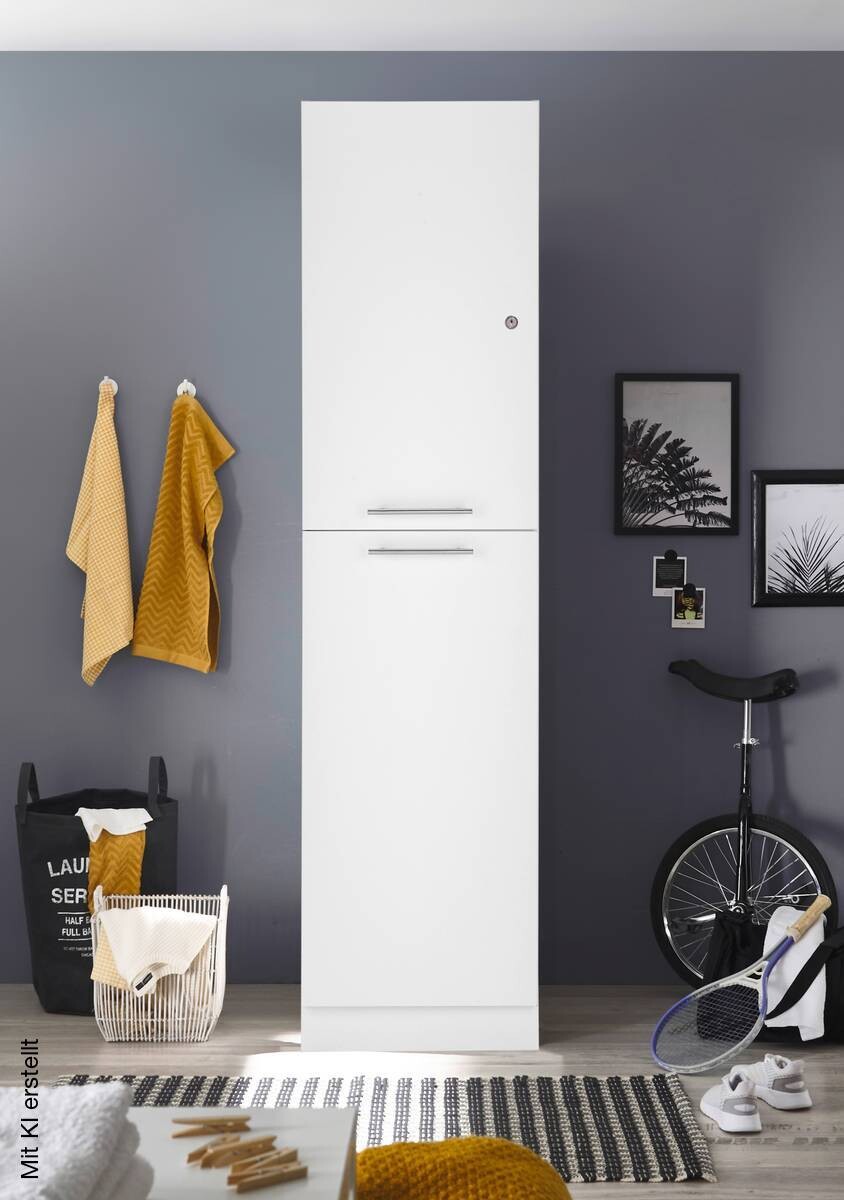 Respekta Hochschrank Clara weiß matt B/H/T: ca. 50x200x67,6 cm
