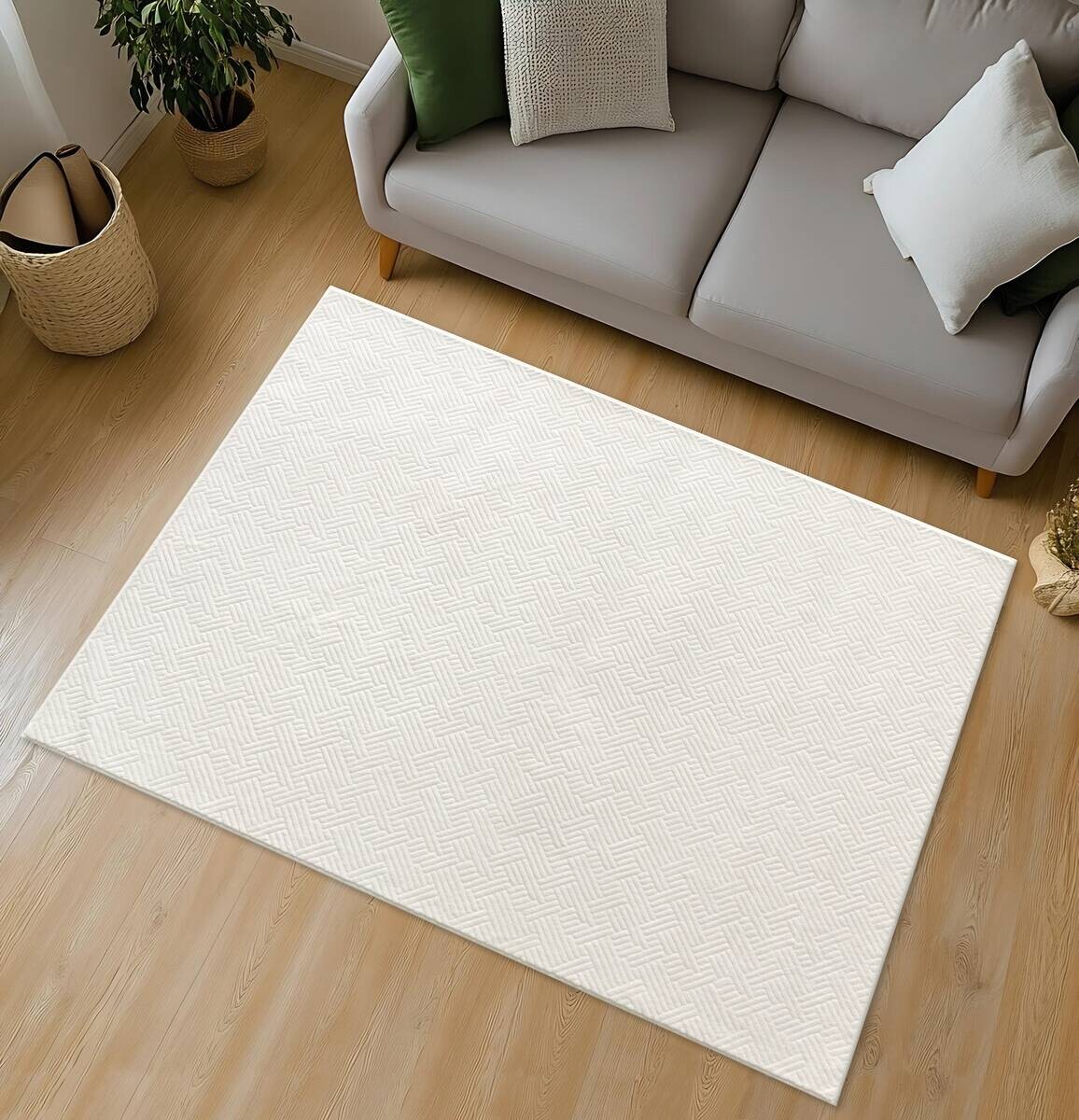 Fellimitat Monaco beige B/L: ca. 160x230 cm