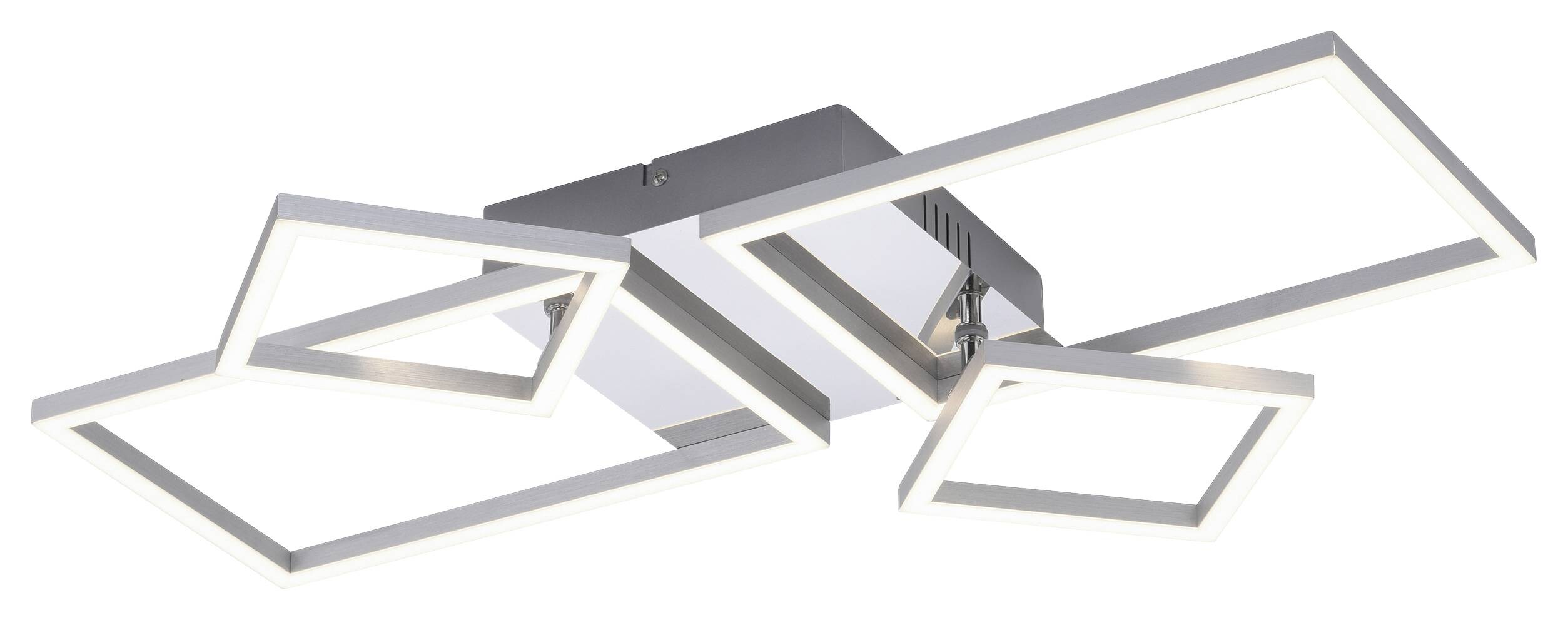 Just Light Deckenleuchte 14030-55 Iven stahlfarbig Kunststoff Eisen Aluminium B/H/L: ca. 34x7x65 cm