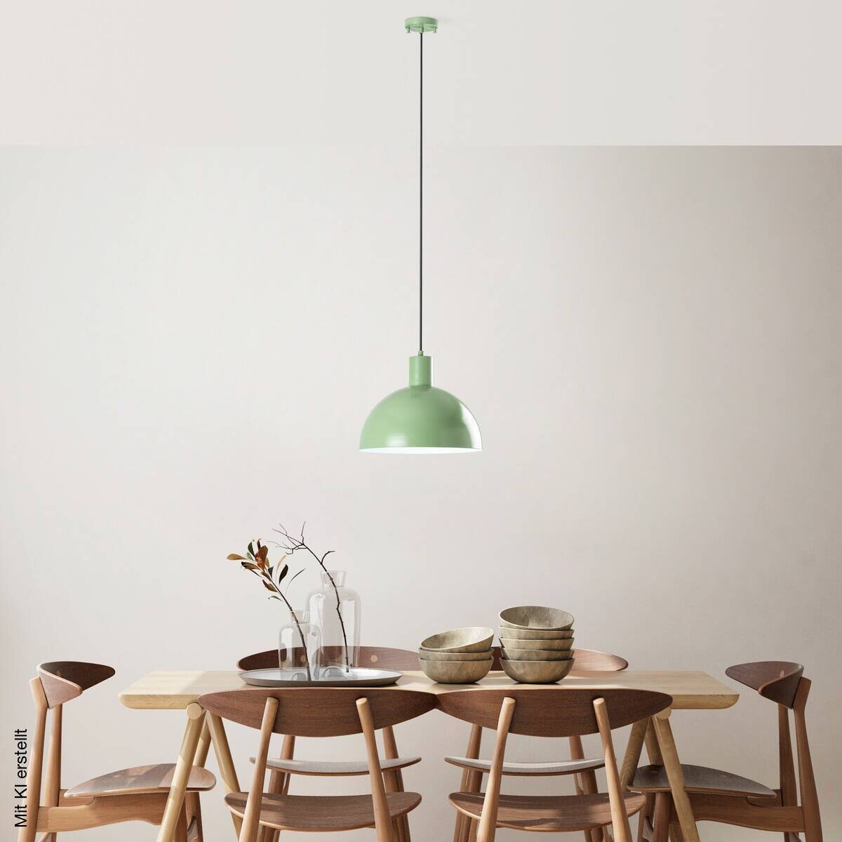 Opviq Pendelleuchte minze B/H/T: ca. 30x117x30 cm E27 1 Brennstellen