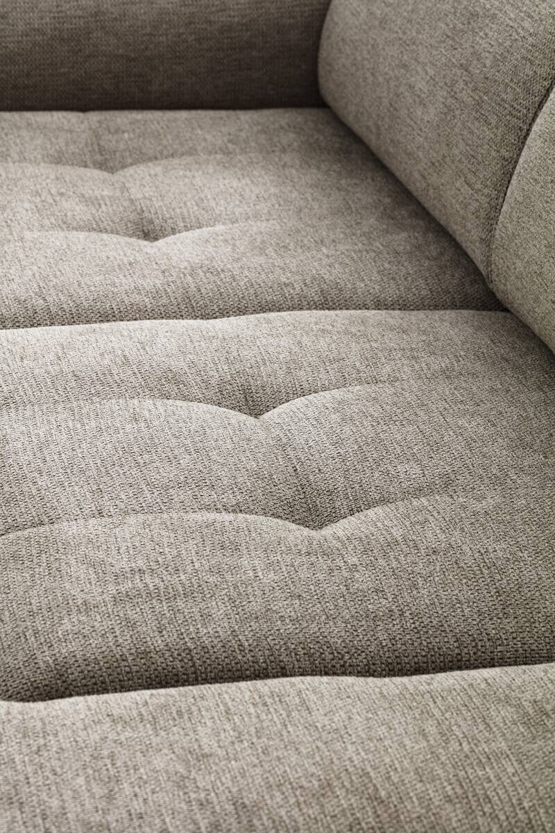 Ecksofa mit Bettfunktion taupe Flachgewebe B/H/T: ca. 258x96x221 cm
