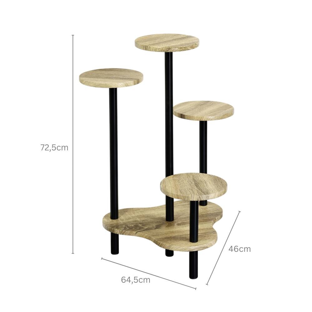 Blumensäule natur Holz B/H/L: ca. 46x72,5x64,5 cm
