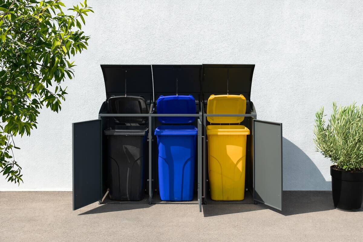 Westmann Mülltonnenbox Moderna anthrazit B/H/L: ca. 211x135x83 cm