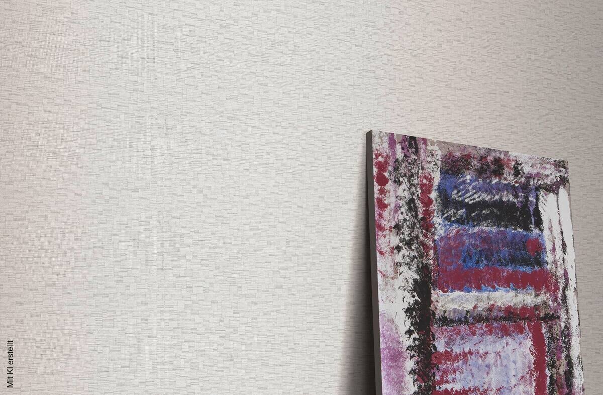 Vliestapete Geflecht weiß beige B/L: ca. 53x1005 cm