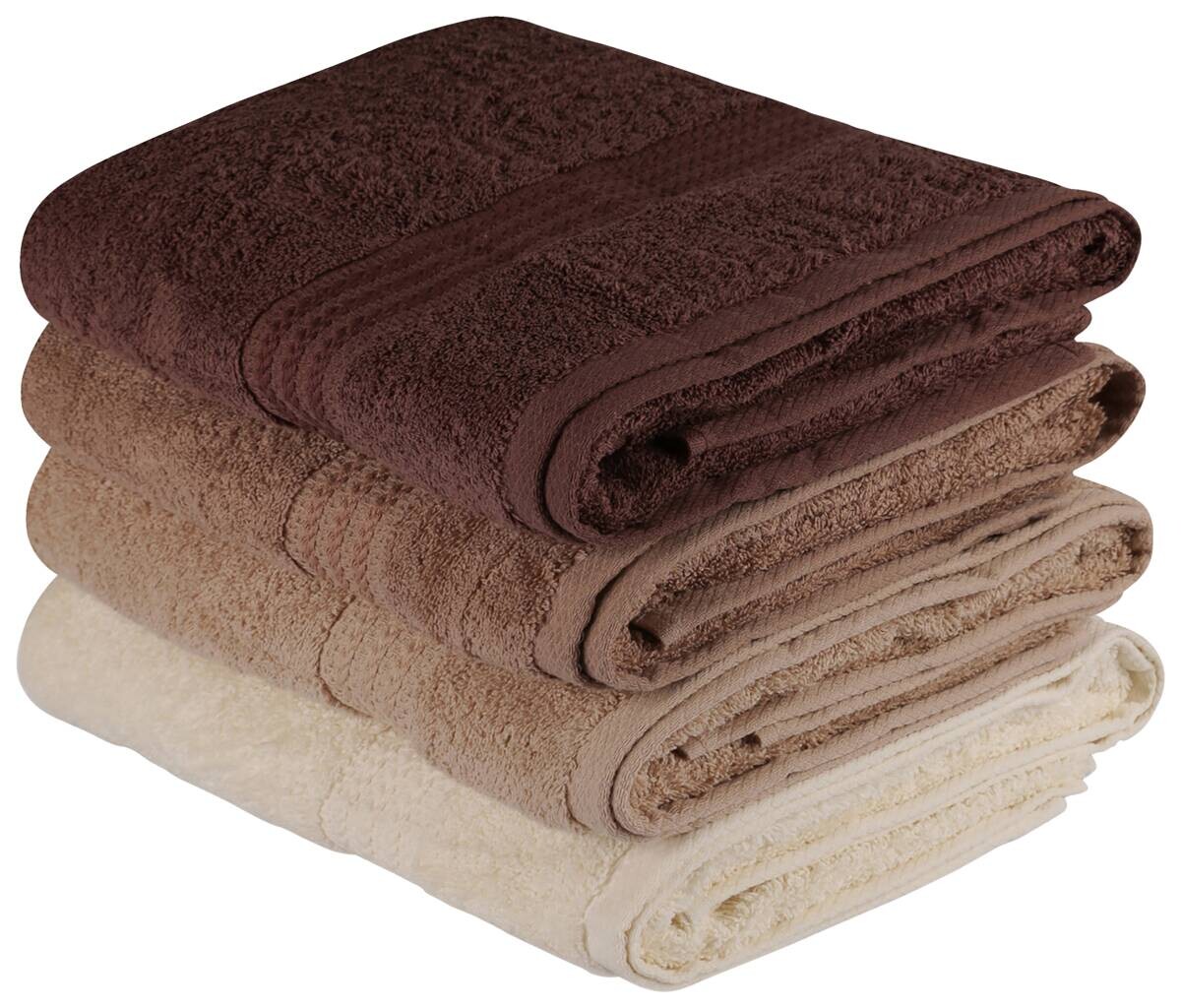 Mijolnir Frottier-Set beige creme braun 100% Baumwolle B/L: ca. 70x140 cm