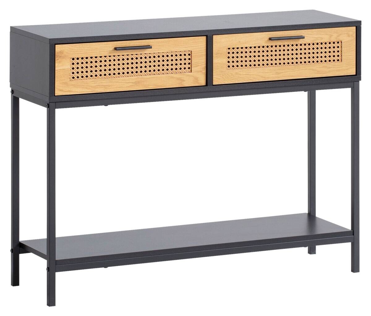 Konsolentisch schwarz Eiche Optik Spanplatte B/H/T: ca. 100x75x30 cm