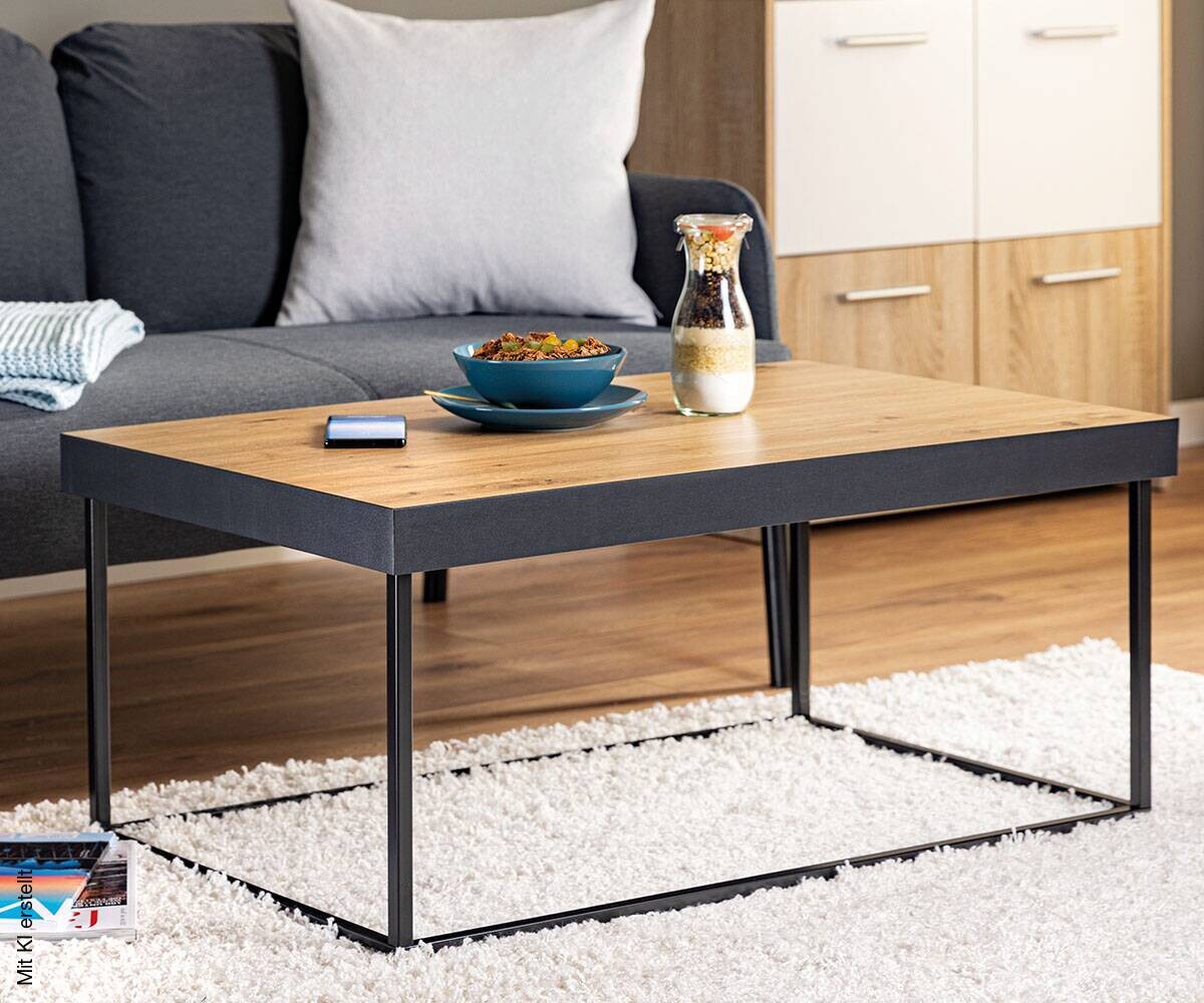 Couchtisch PASSIONE Eiche Optik B/H/L: ca. 55x40x90 cm