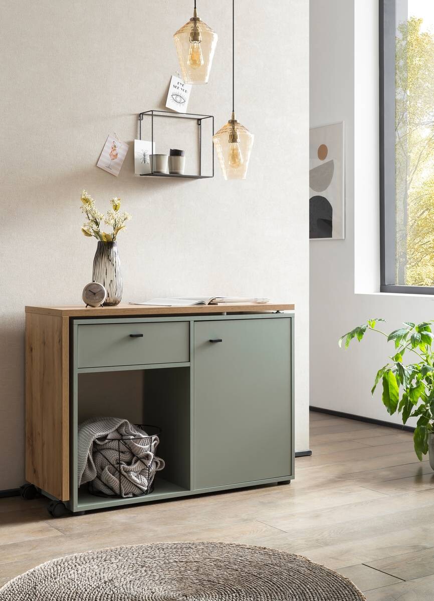 Schreibtisch Tiny working Pistazie Eiche Landhaus Nachbildung B/H/T: ca. 104,6x75,3x39 cm