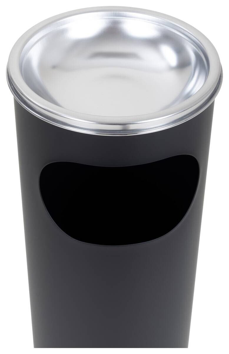 Aschenbecher schwarz Metall