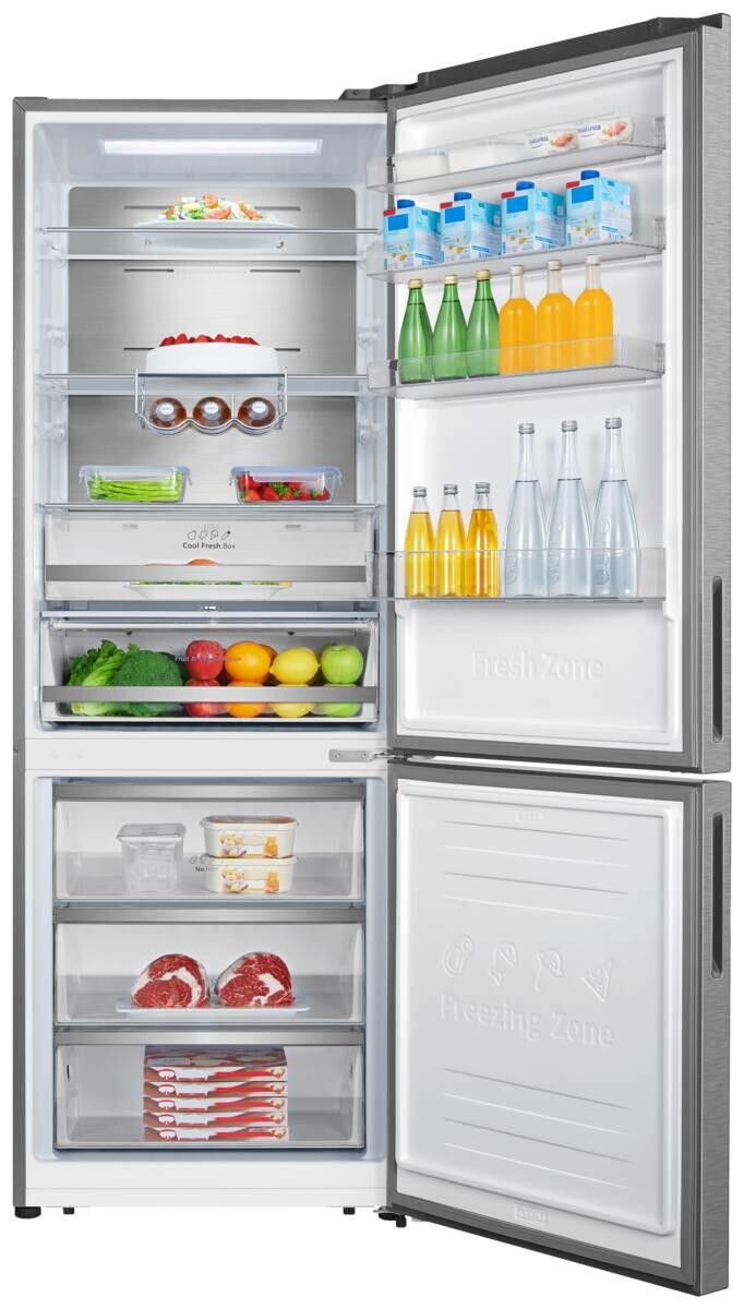 Hisense Kühl-/Gefrierkombination RB645N4BIB Inox B/H/T: ca. 70,4x201,3x69,4 cm