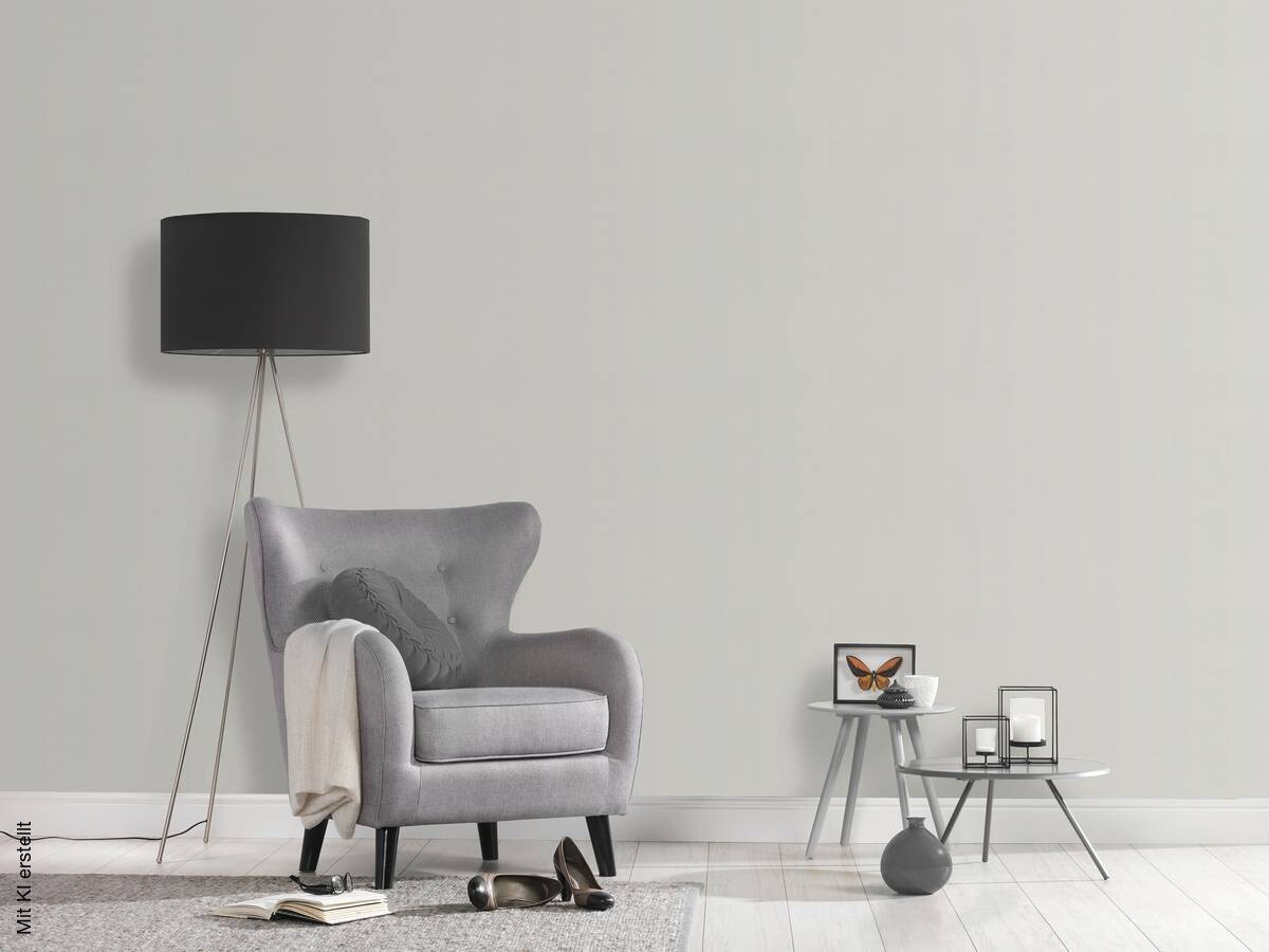 Vliestapete Uni beige grau B/L: ca. 53x1005 cm