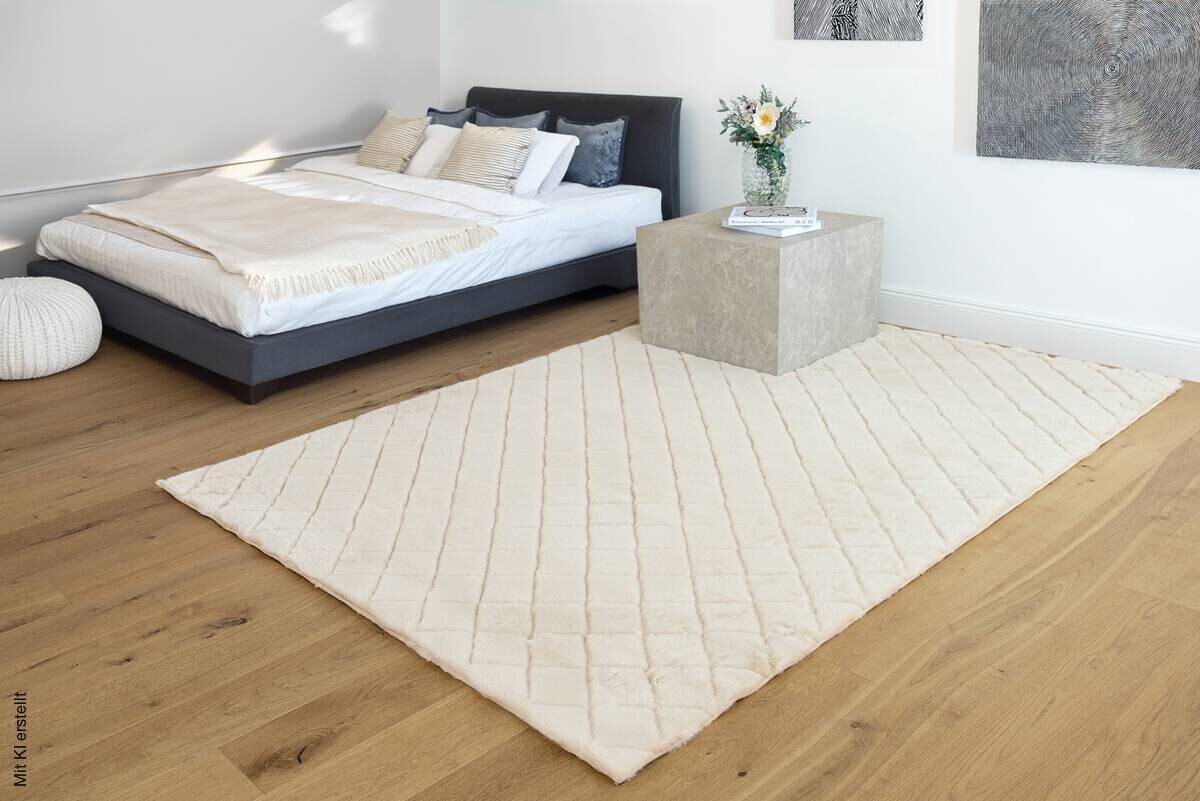 Padiro Hochflorteppich Imala 125 creme B/H/L: ca. 120x3x160 cm