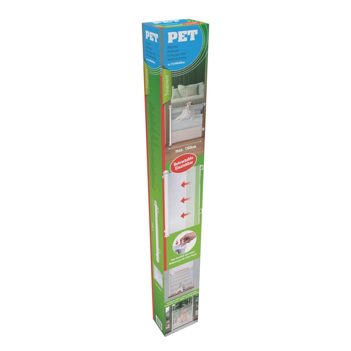 Pet Treatment Hundezaun weiß Kunststoff B/H/L: ca. 160x86x11 cm