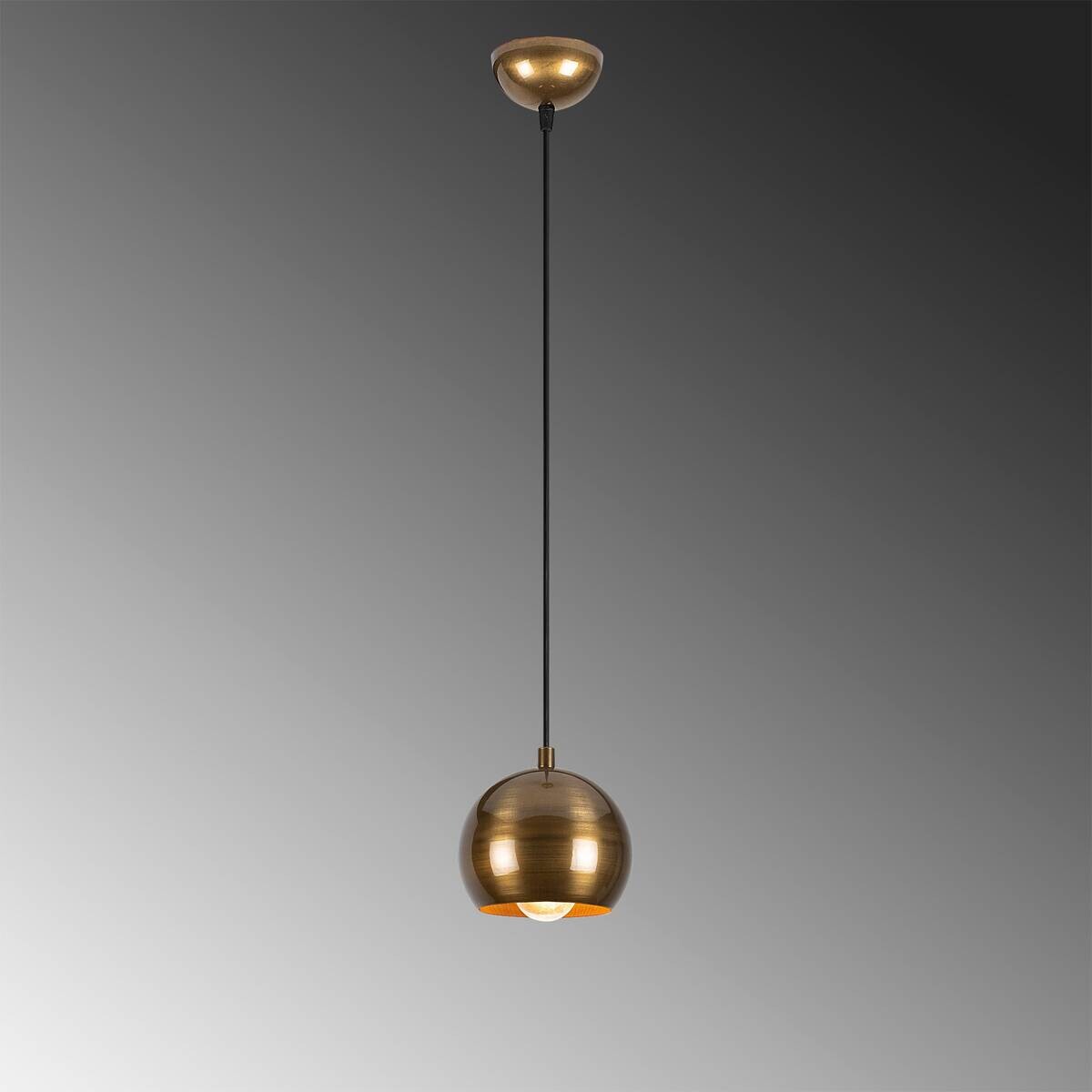 Opviq Pendelleuchte Berceste gold Eisen B/H/T/L: ca. 30x111x30x15 cm E27 1 Brennstellen
