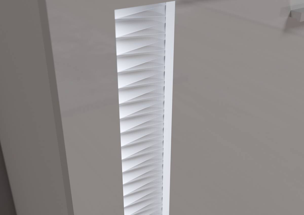 Standvitrine Skylight weiß weiß Hochglanz B/H/T: ca. 60x202x37 cm