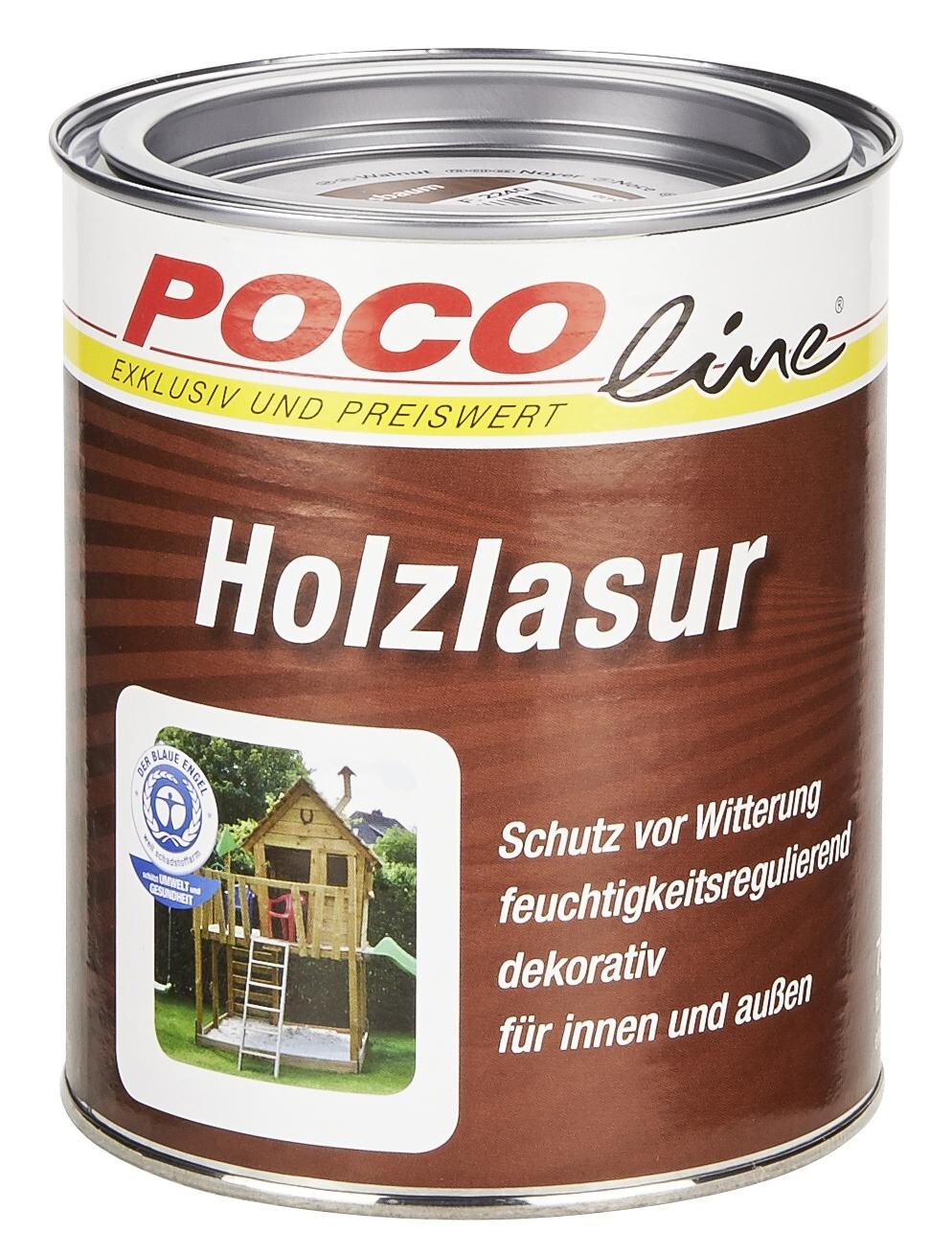 POCOline Acryl Holzlasur nussbaum ca. 0,75 l