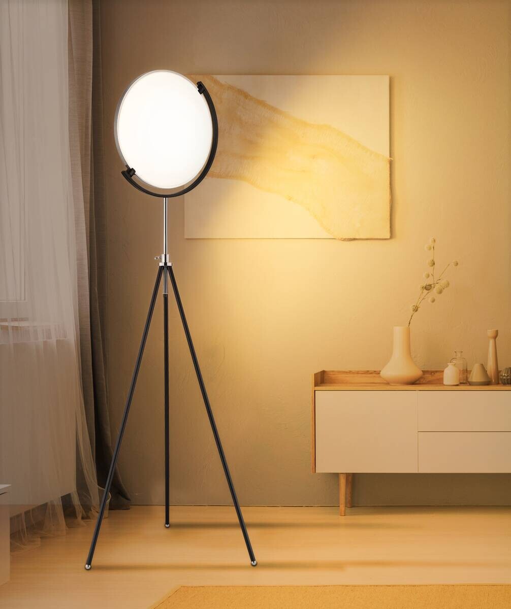 GLOBO LED-Stehlampe schwarz Metall Aluminium H/T: ca. 168x67,6 cm 1 Brennstellen