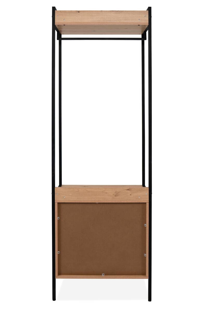 Garderobe Dhaka Eiche Nachbildung schwarz B/H/T: ca. 64x190x40 cm