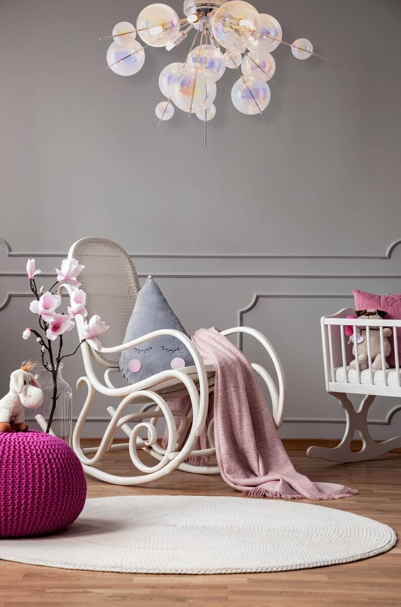 Näve Leuchten Deckenleuchte 1085130 multicolor Metall Glas B/H/T: ca. 57x38x57 cm G9 6 Brennstellen