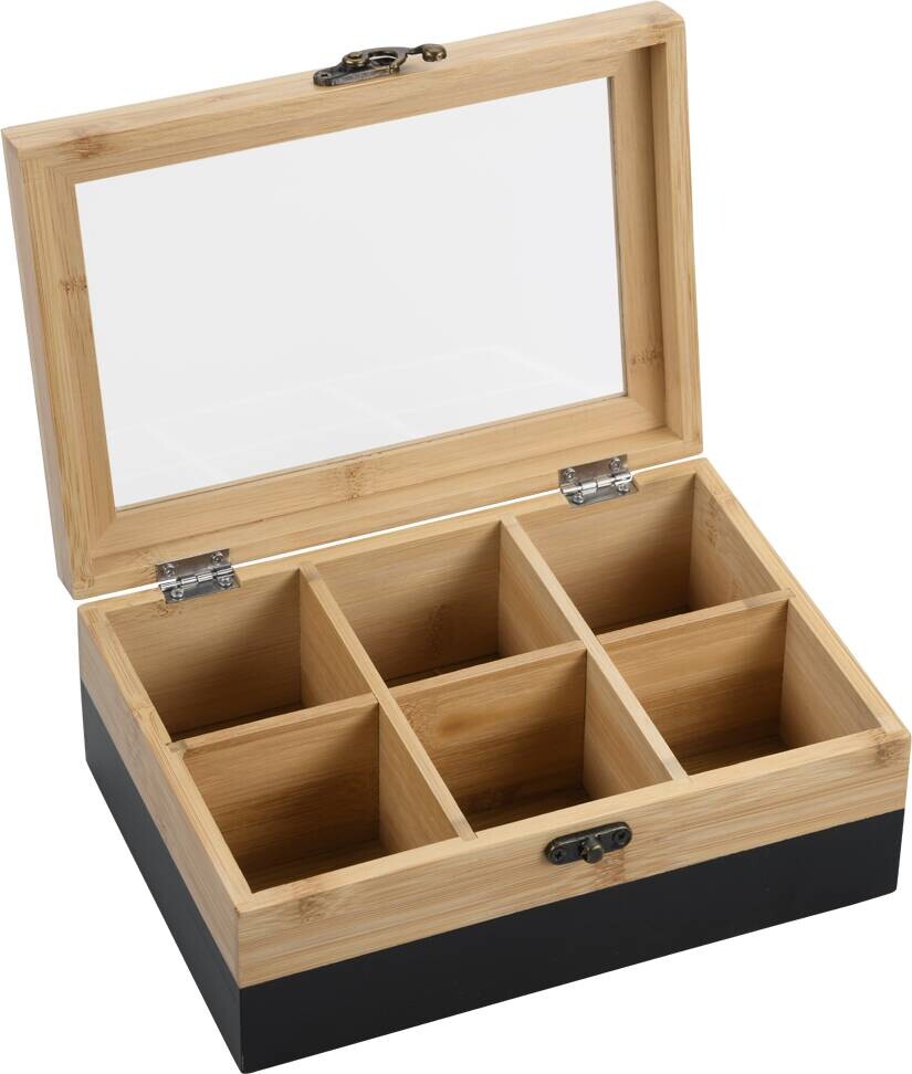 Kesper Teebox natur Bambus B/H/L: ca. 15x8,5x21,5 cm