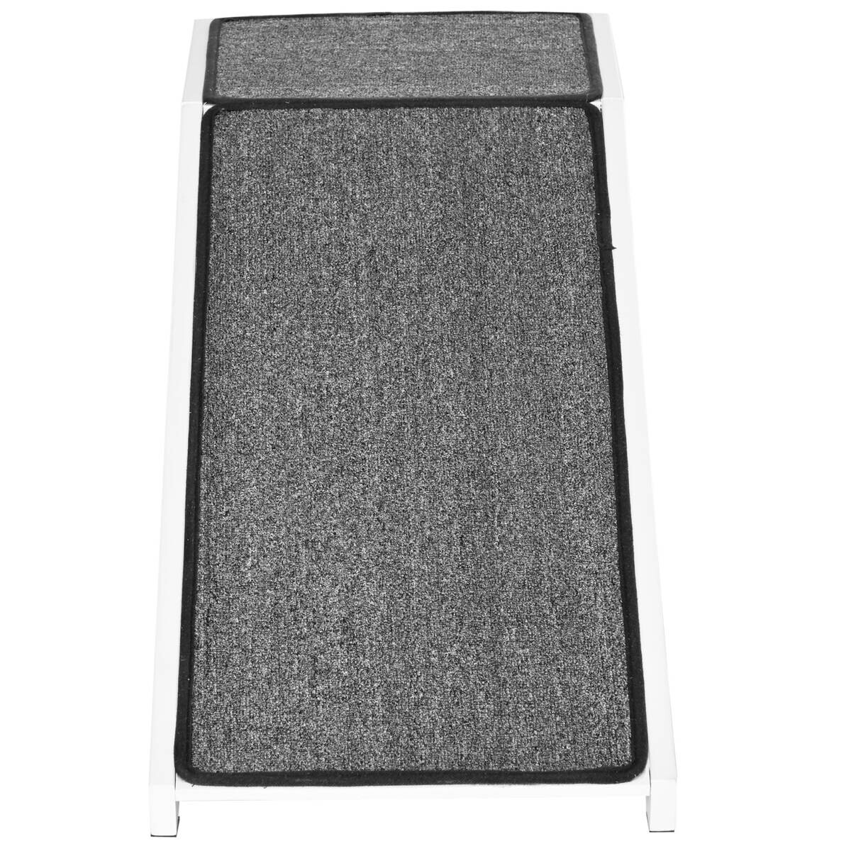 PawHut Haustierrampe m. rutschfestem Teppich weiß Kiefer B/H/L: ca. 40x125x35,5 cm