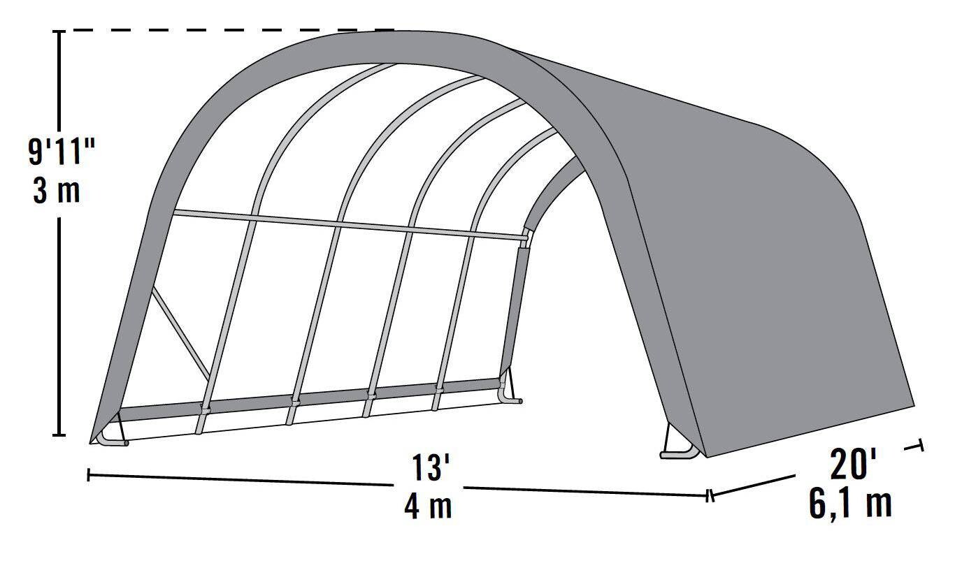 ShelterLogic Weidezelt Run-In-Shed B/H/T: ca. 400x300x610 cm