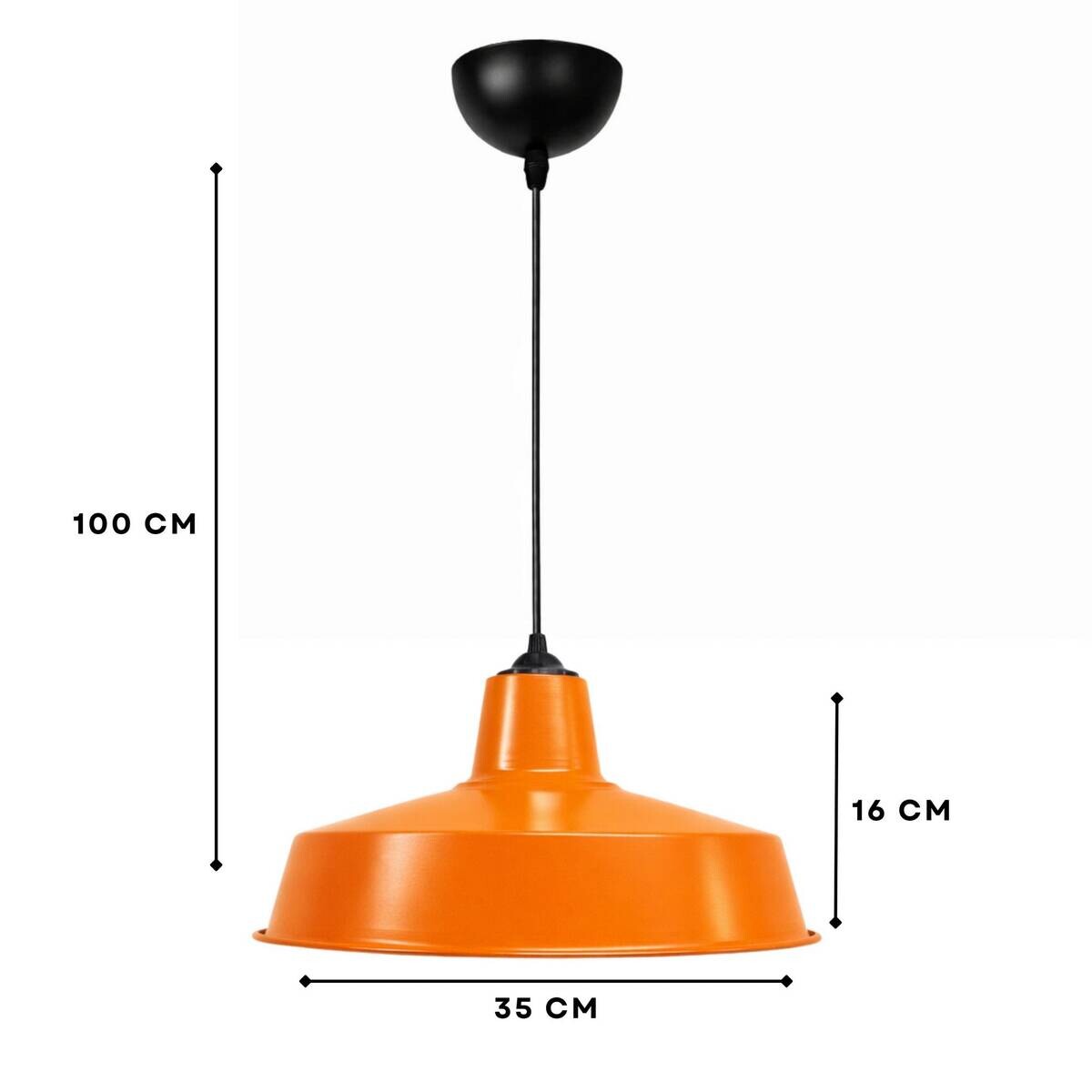 Opviq Pendelleuchte orange B/H/T: ca. 35x100x35 cm E27 1 Brennstellen