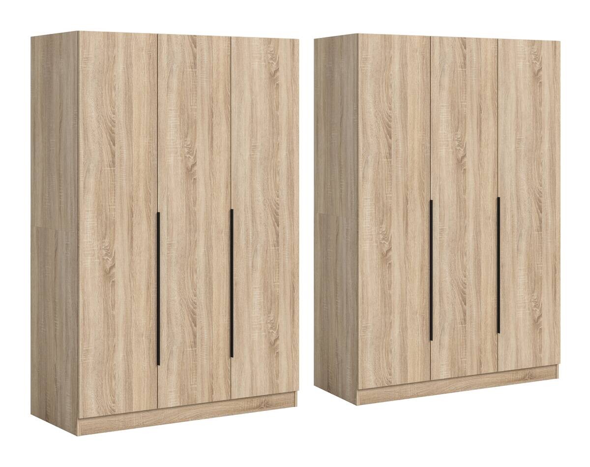 Kleiderschrank KOPENHAGEN Eiche Sonoma Nachbildung B/H/T: ca. 240x181x52 cm