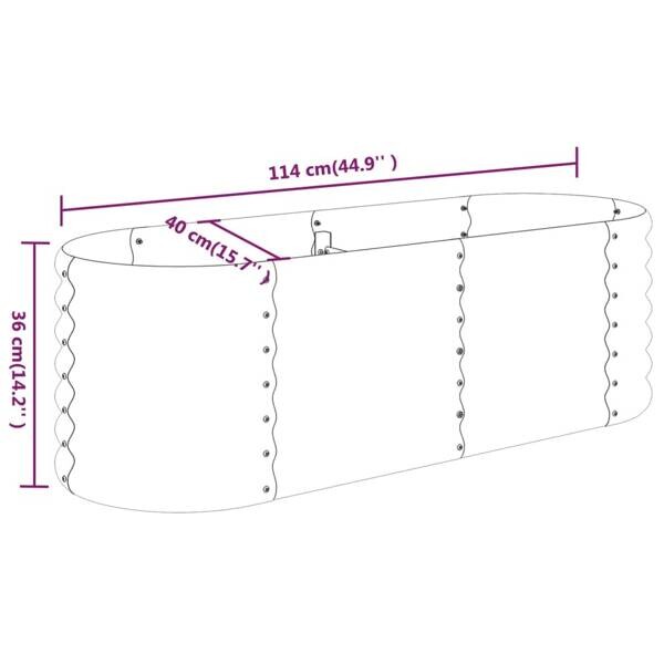 Hochbeet braun Stahl B/H/L: ca. 114x36x114 cm