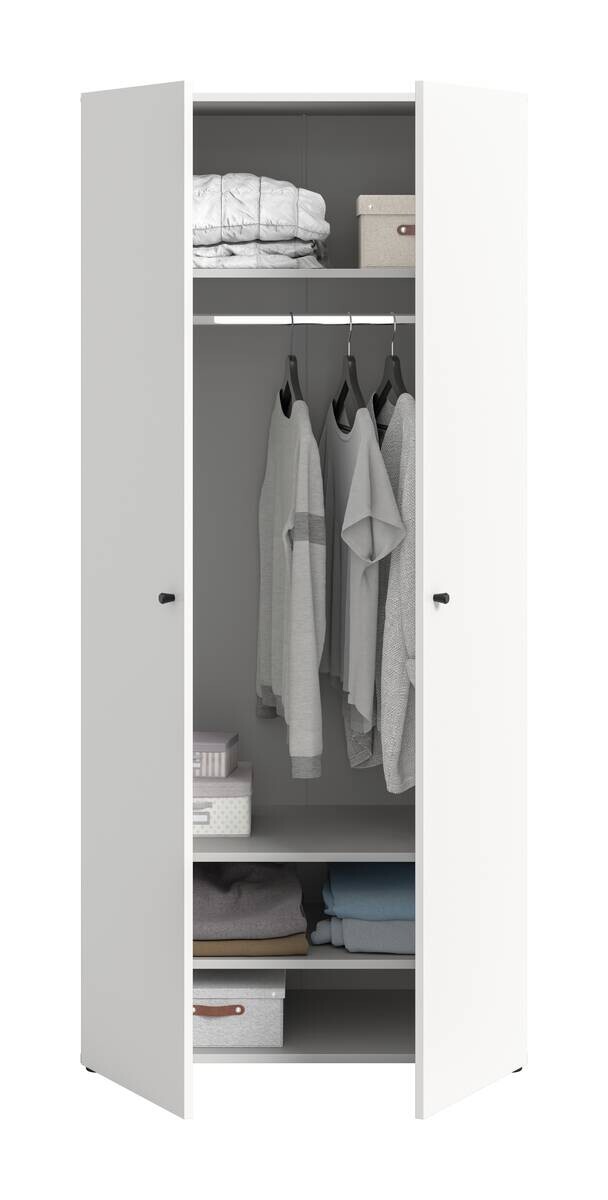 Kleiderschrank DARWIN weiß B/H/T: ca. 80x176x51 cm
