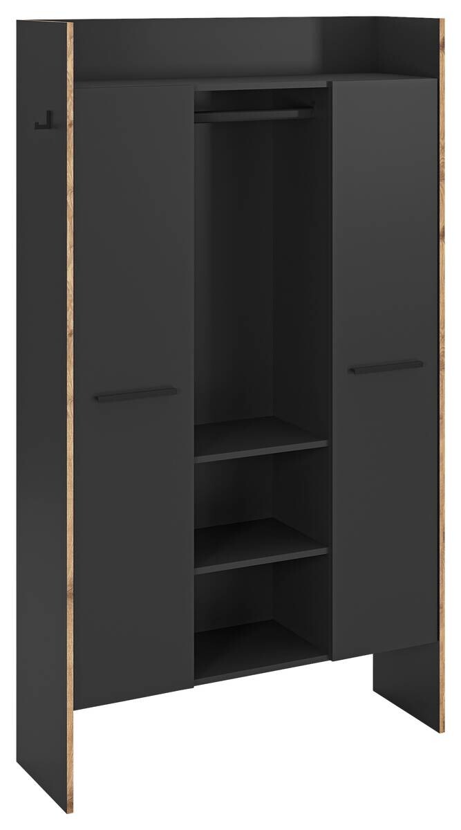 Garderobenschrank Bueno Basalt Nox Oak Nachbildung B/H/T: ca. 105x189x37 cm