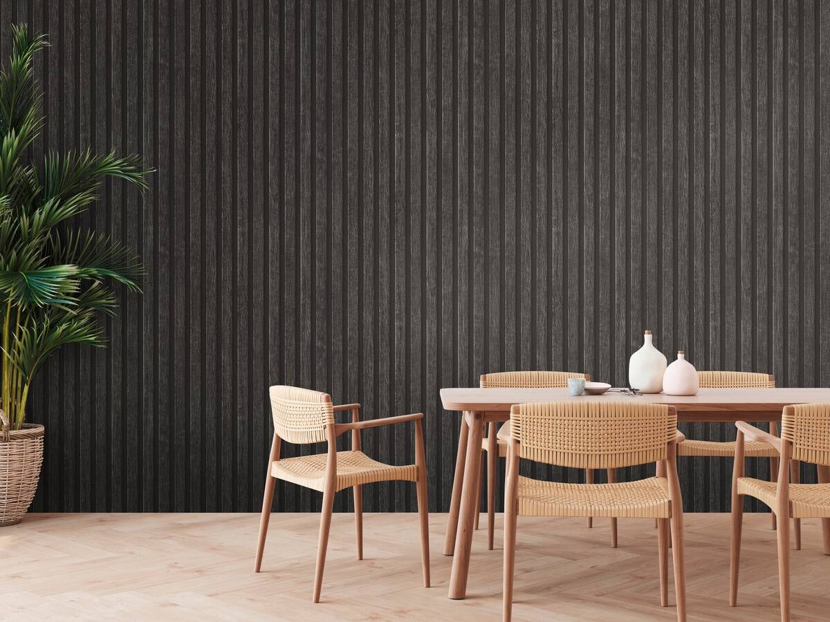 Vliestapete Holzoptik grau schwarz B/L: ca. 53x1005 cm