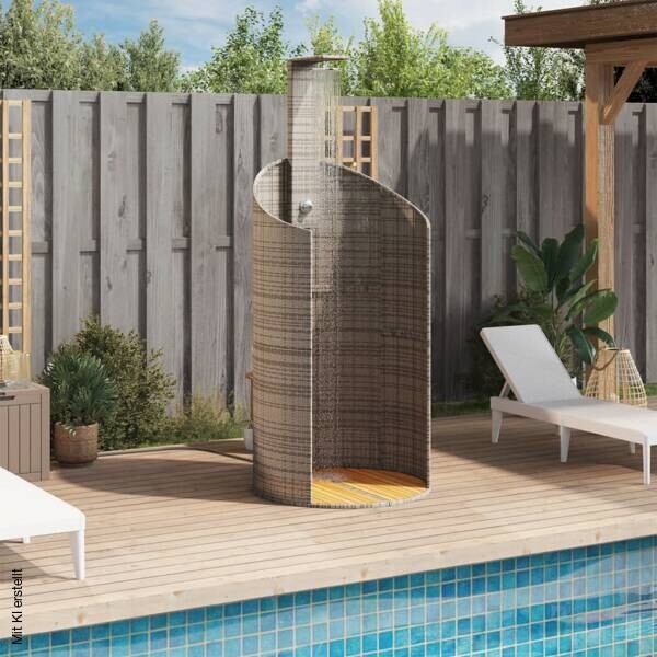 Gartendusche grau B/H/L: ca. 100x241,5x100 cm