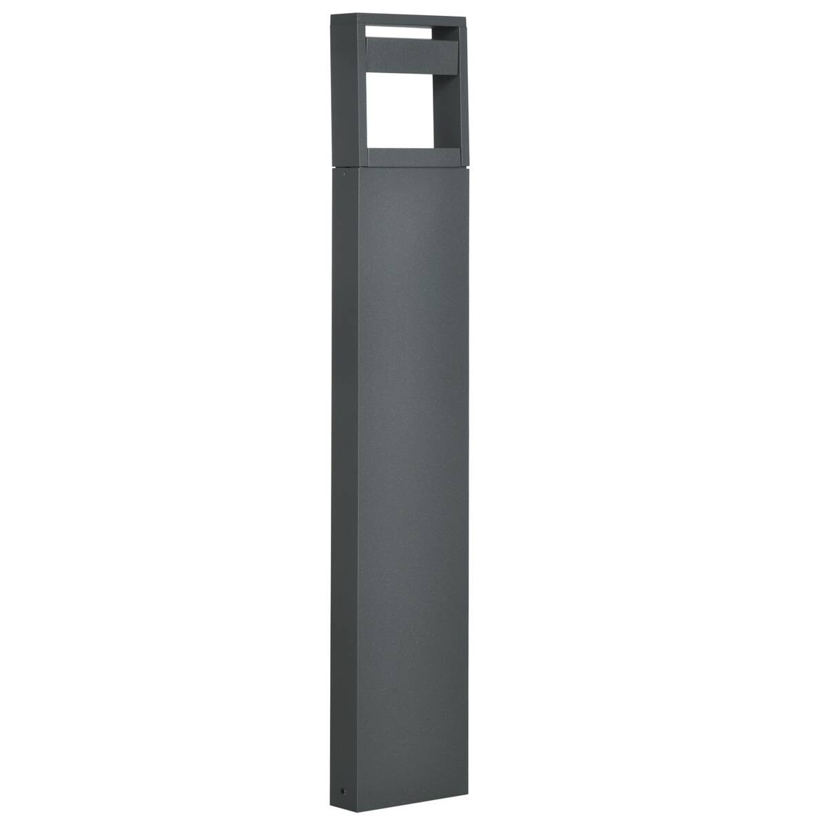 Gartenlampe mit LED dunkelgrau Aluminium Glas Gummi B/H/L: ca. 5x90x16 cm