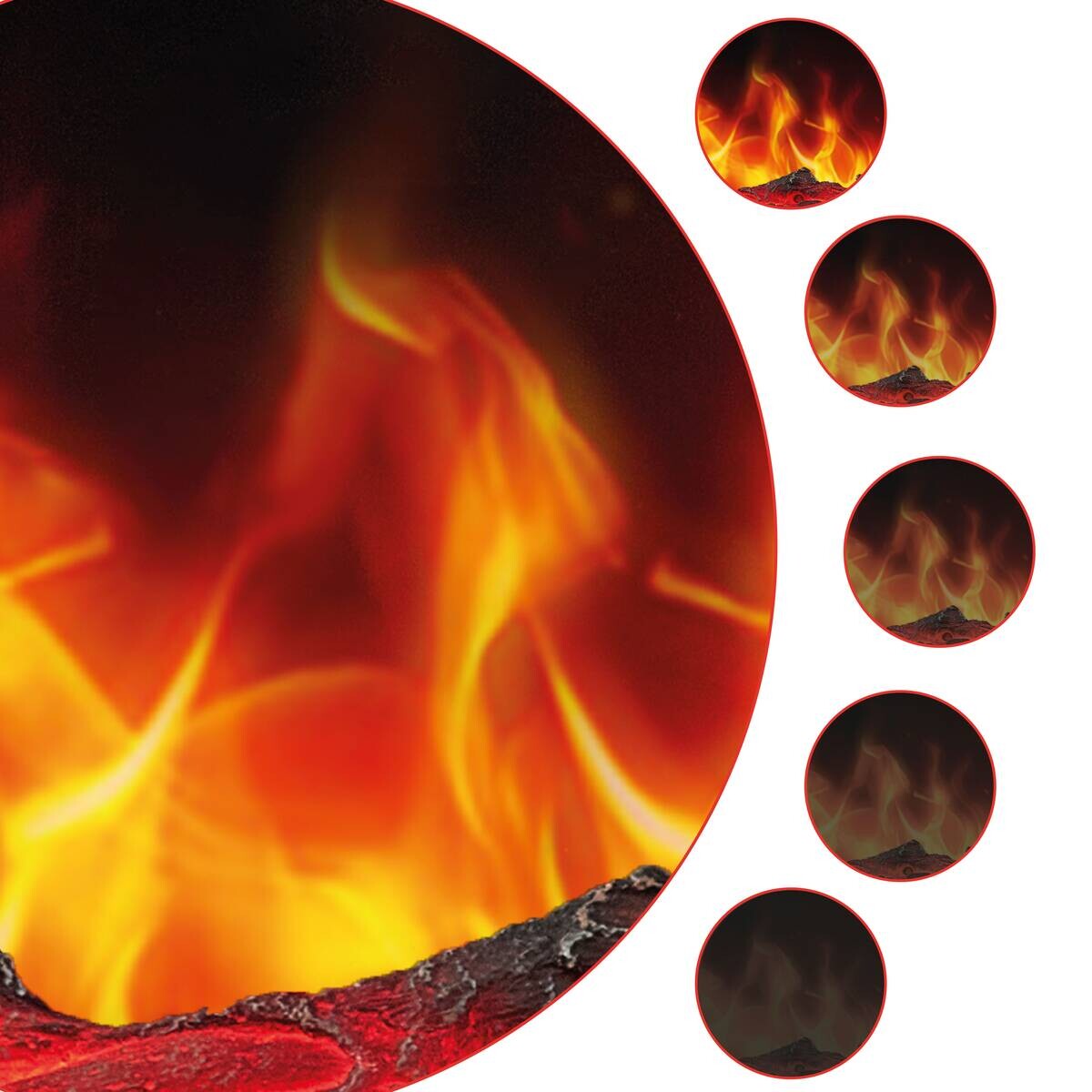 KAMINIO Elektrischer-Kamin MARLON schwarz Metall B/H/T: ca. 152,4x46,6x11,9 cm ca. 1800 W