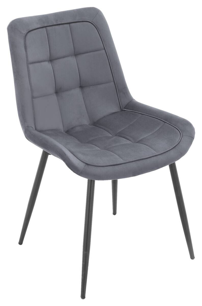 Stuhl KIRA grau Webstoff B/H/T: ca. 52x82,5x59,5 cm