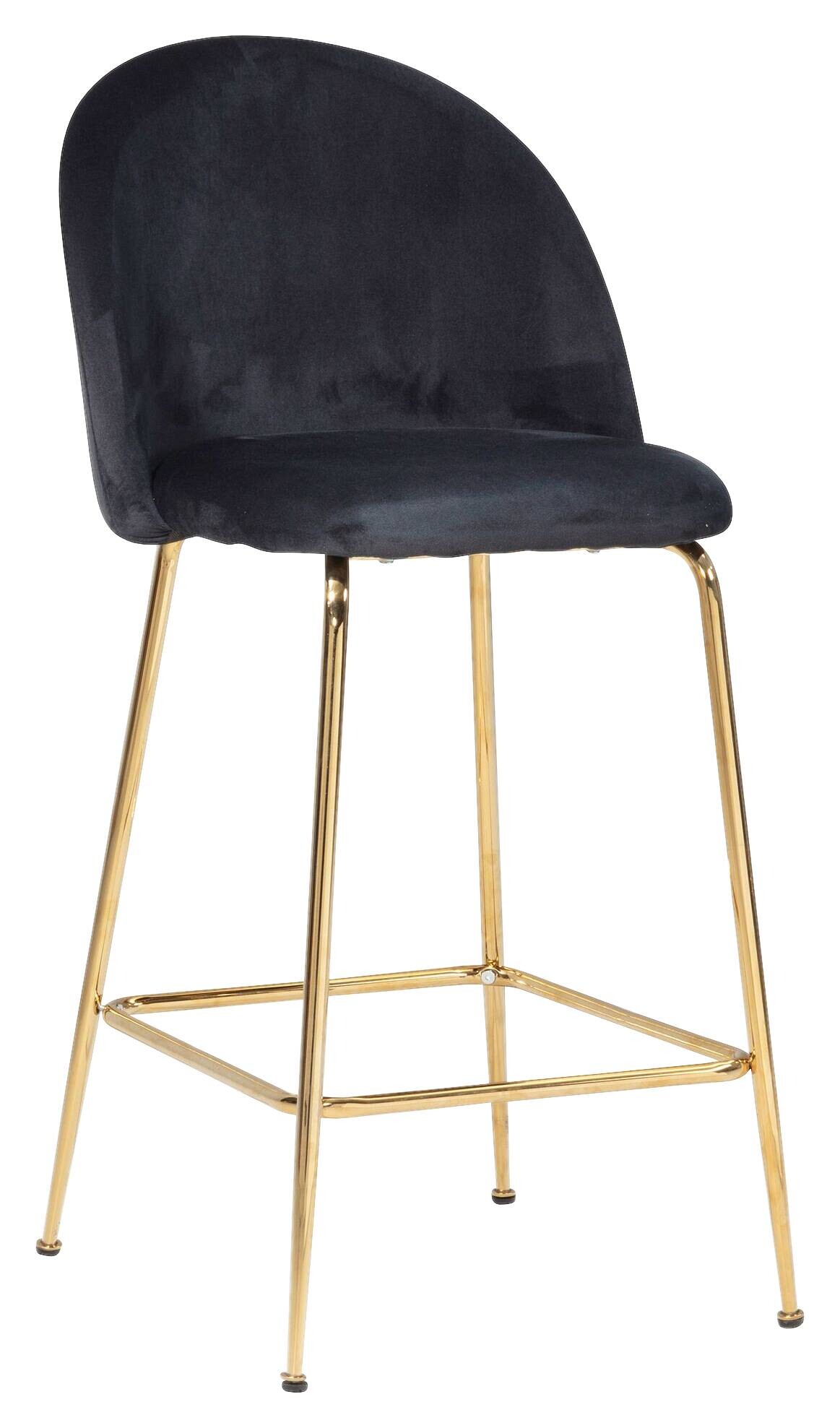 Barhocker 2er Set schwarz Polyester B/H/T: ca. 50x102x50 cm