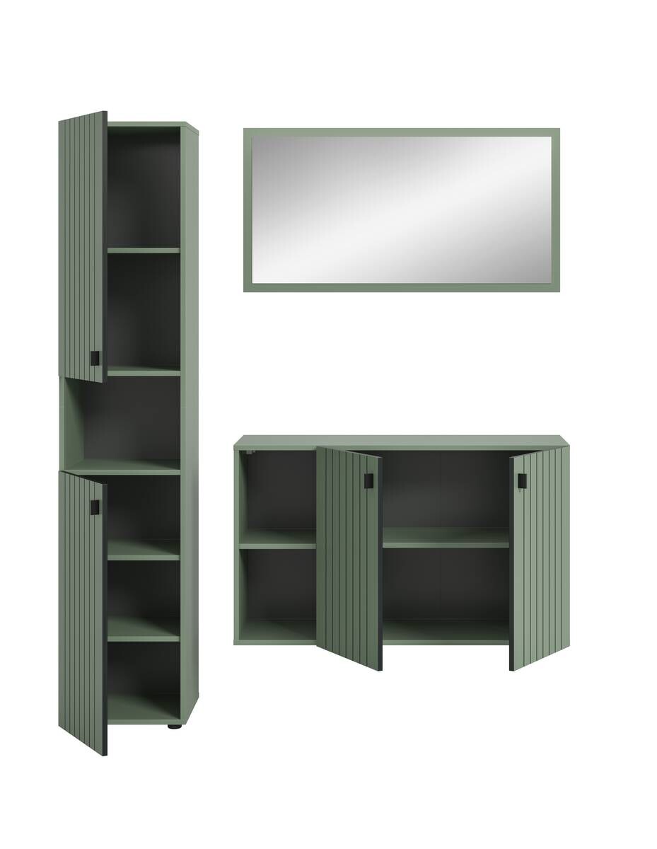 Garderobenset STATION grün B/H/T: ca. 161x192x37 cm