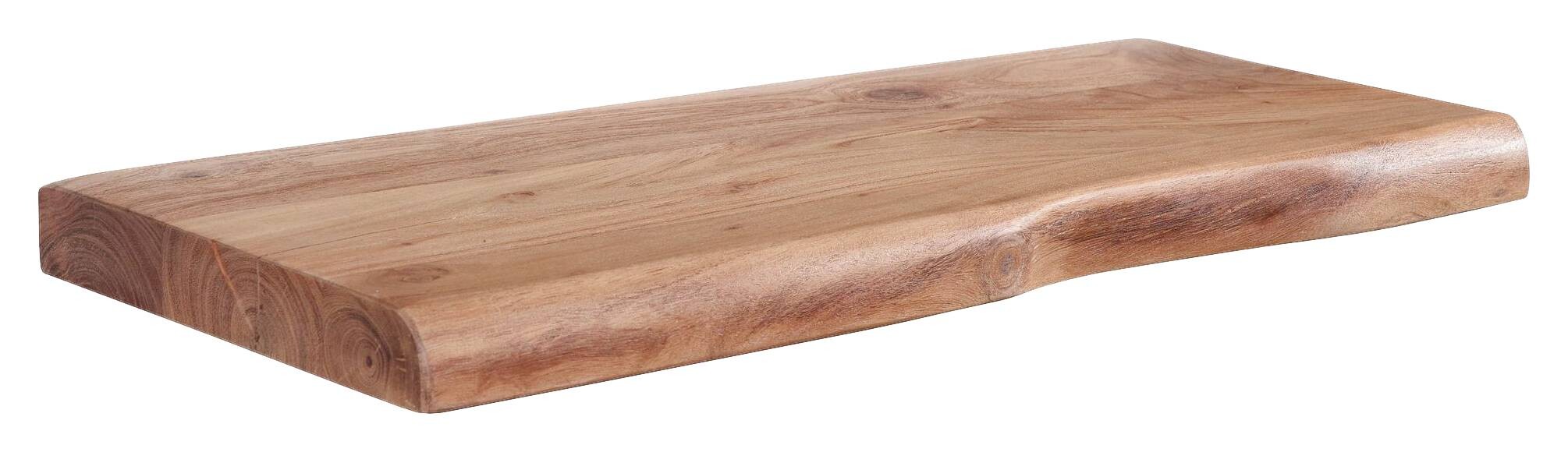 Wandregal braun Holz B/H/T: ca. 60x4x26 cm