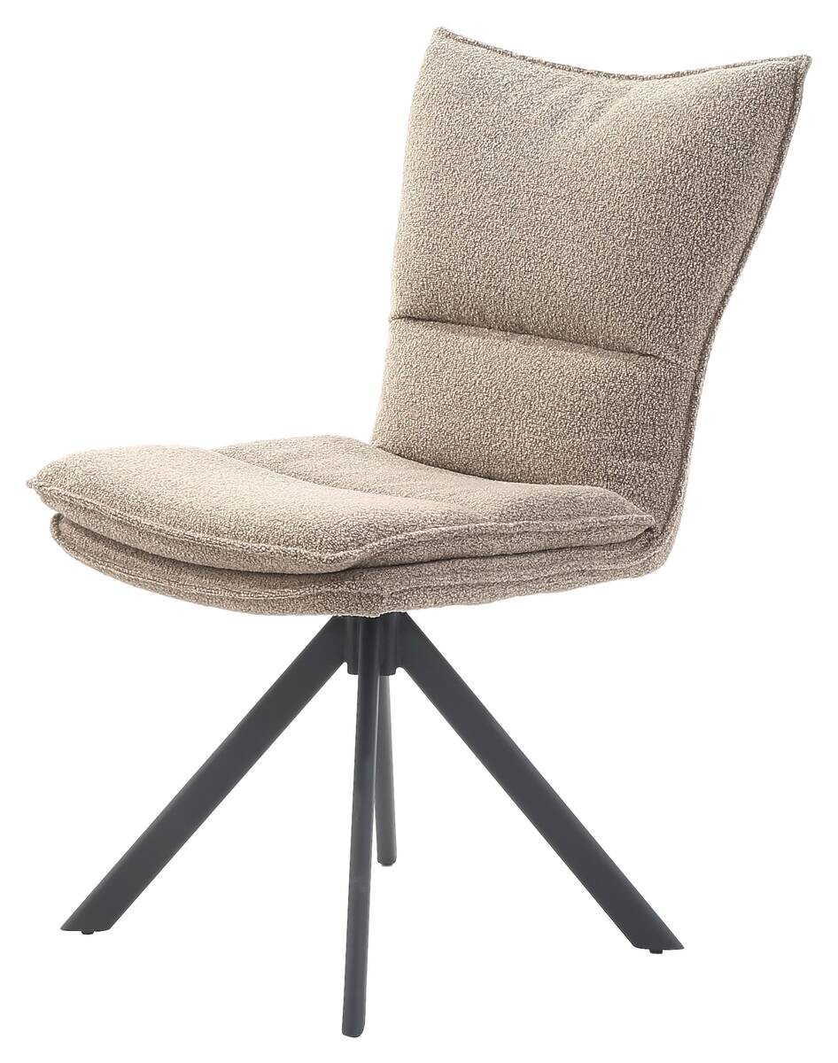 Stuhl beige Webstoff B/H/T: ca. 52x91x61 cm