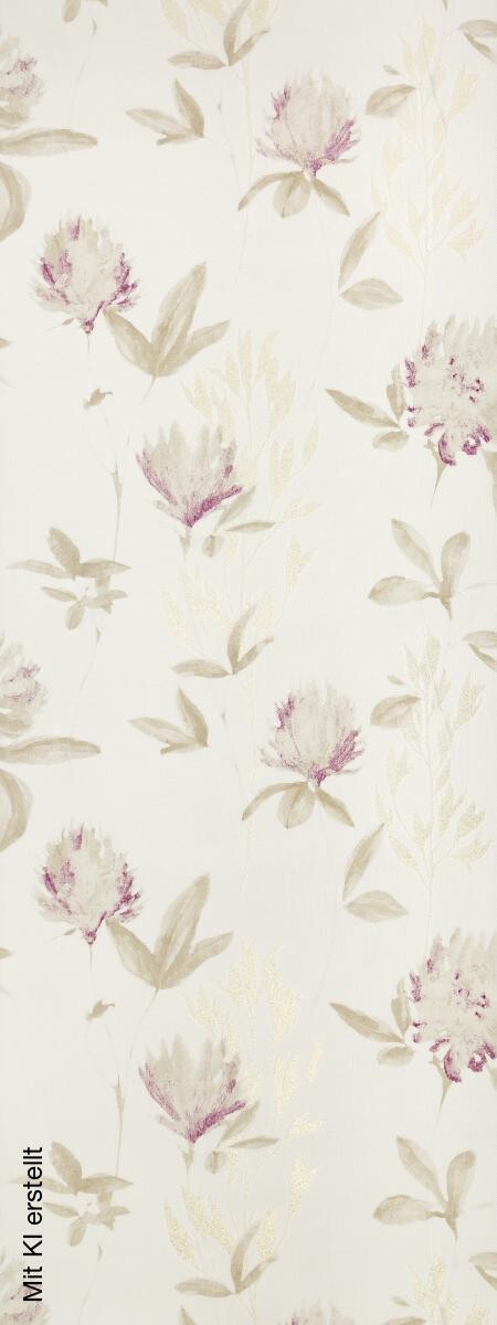 Vliestapete Blumen beige rot B/L: ca. 53x1005 cm