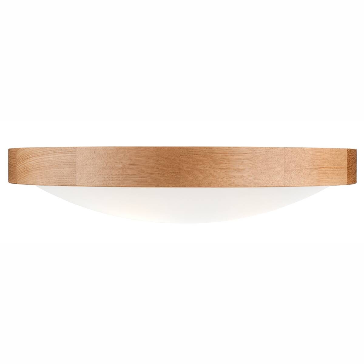 Lamkur Deckenleuchte ANELLO 41308 Eiche Glas Holz H/L: ca. 8x47 cm E27 3 Brennstellen