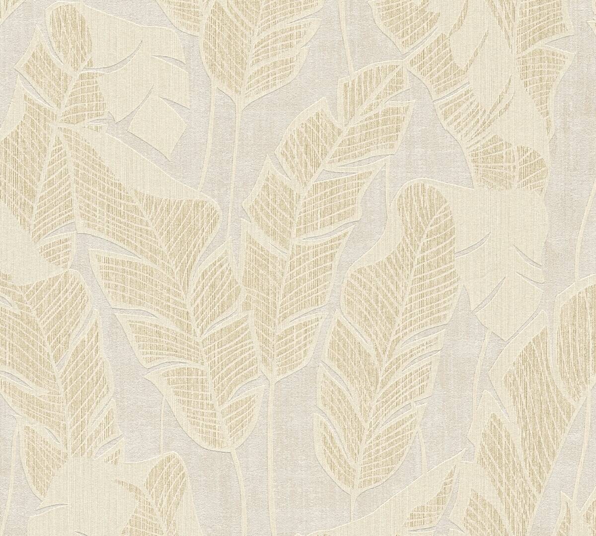A.S.Creation Vliestapete beige weiß gold B/H/D: ca. 53x1005x9,4 cm