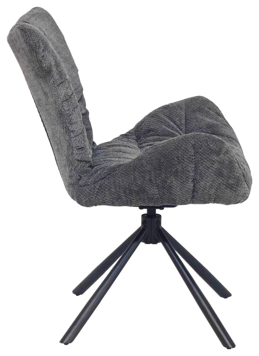 Drehstuhl Brest grau Webstoff B/H/T: ca. 67x91x65 cm