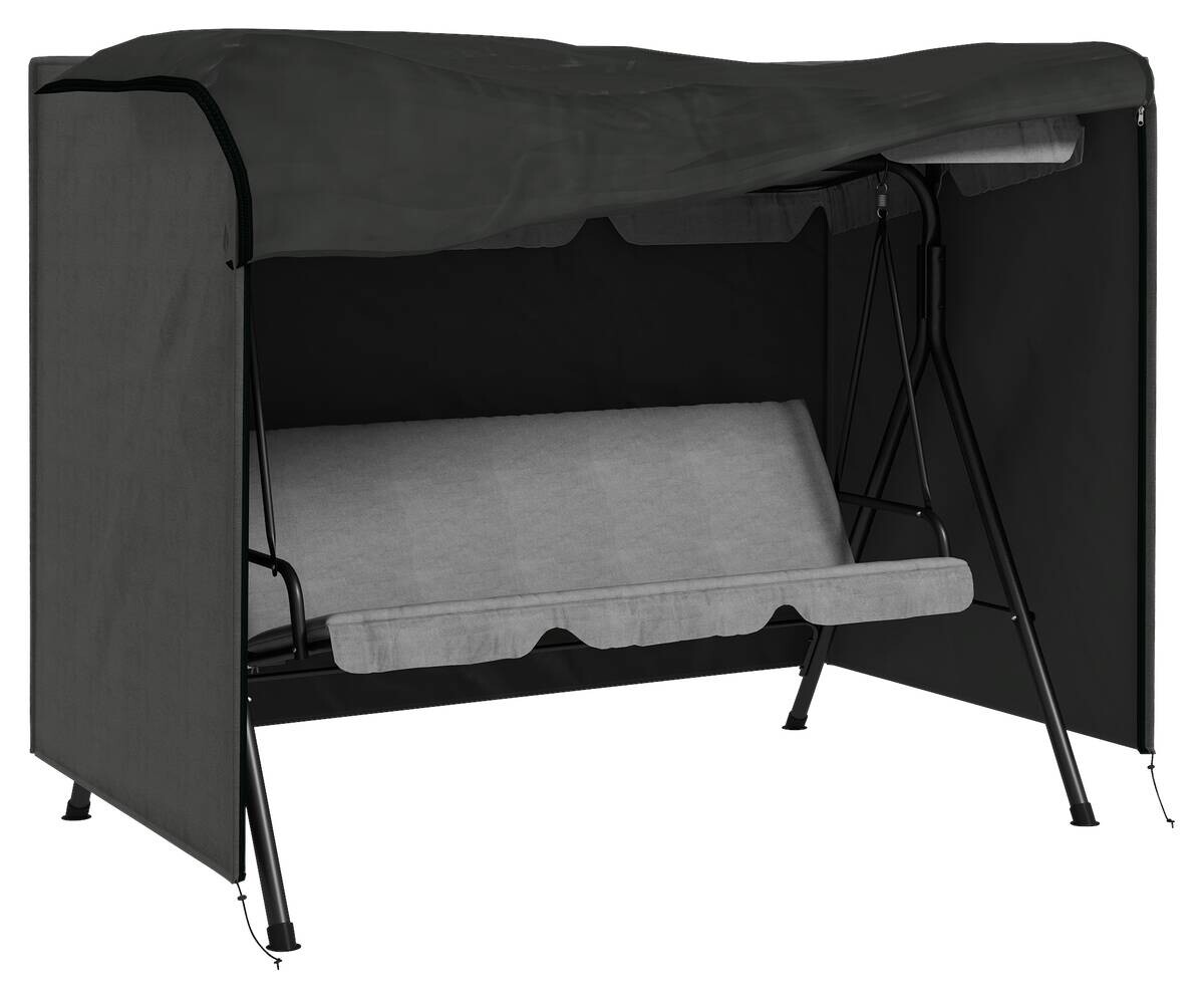 Outsunny Abdeckplane dunkelgrau Polyester B/H/L: ca. 124x164x205 cm