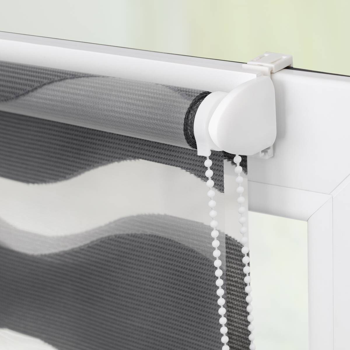 LICHTBLICK Doppelrollo Duo Welle anthrazit B/L: ca. 60x150 cm