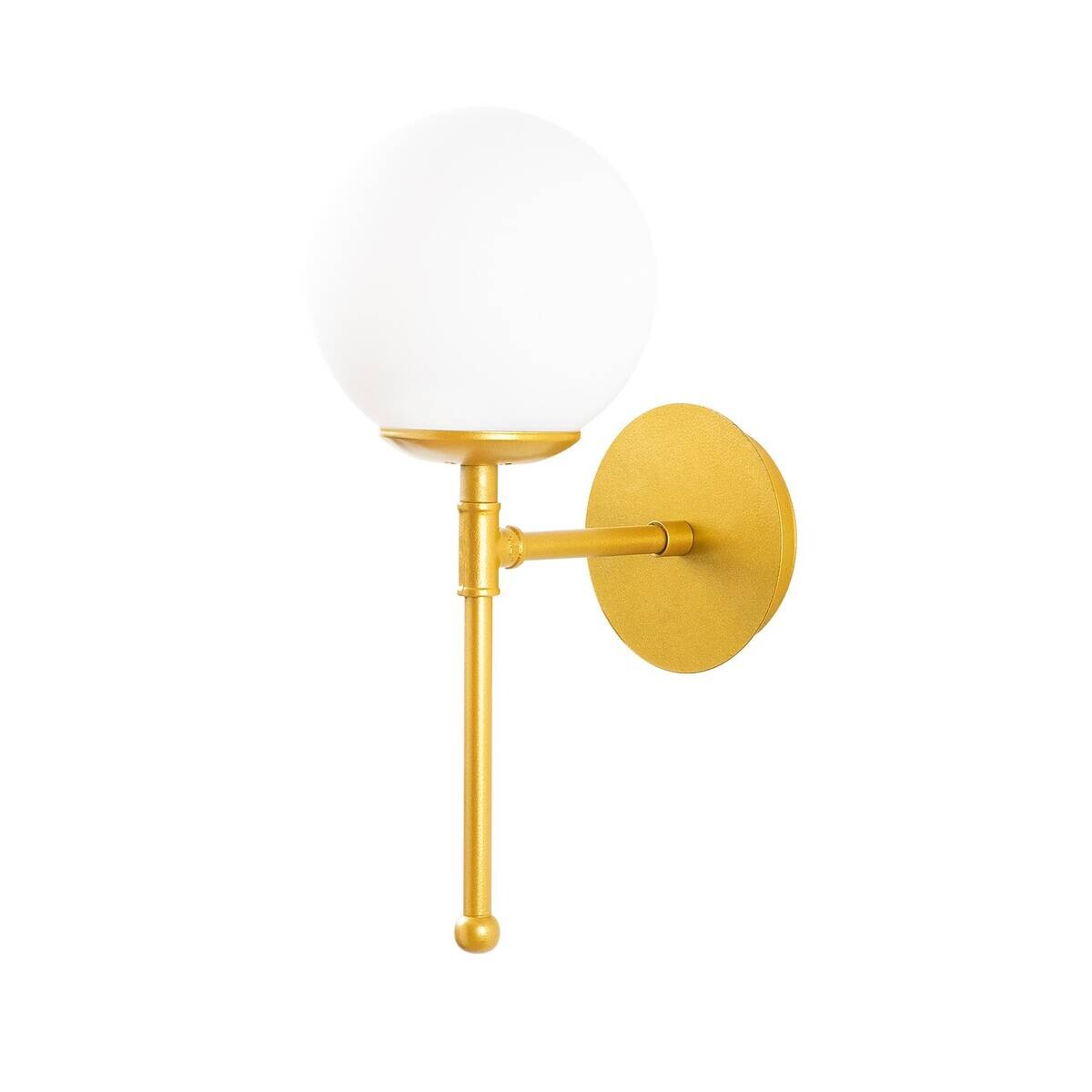 Opviq Wandleuchte gold Glas Metall B/H/L: ca. 20x35x15 cm E27 1 Brennstellen